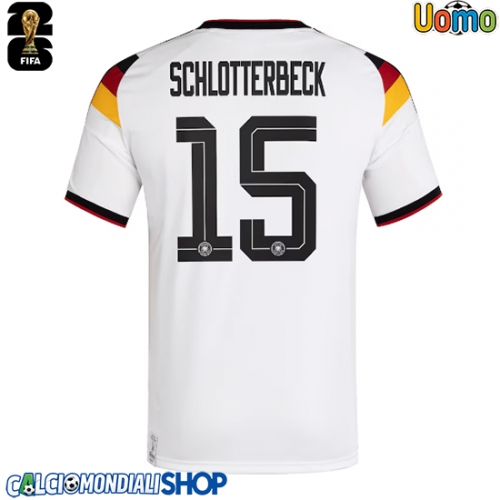 Maglie da calcio Germania Nico Schlotterbeck #15 Prima Maglia Mondiali 2026  Manica Corta